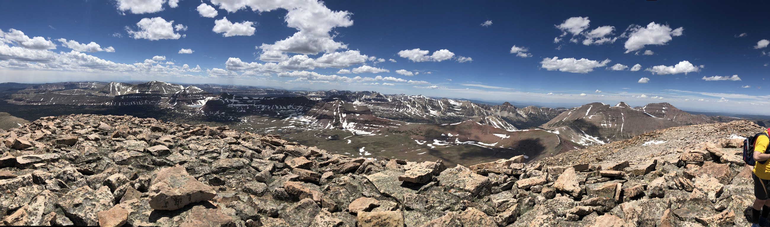 Long Ridge Panorama, a wide Uinta mountain ridge